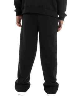Pantaloni Tuta Baggy Fondo Largo Felpato Logo Nero Berna M-252196