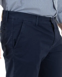 Pantaloni Uomo Cotone Tasche America Blu TCP1010A