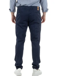 Pantaloni Uomo Cotone Tasche America Blu TCP1010A