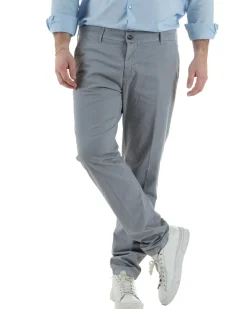 Pantaloni Uomo Cotone Tasche America Grigio TCP1009A