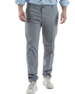 Pantaloni Uomo Cotone Tasche America Grigio TCP1009A