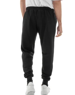 Pantaloni uomo pantalaccio tuta cotone logo basic nero ICON IUP003
