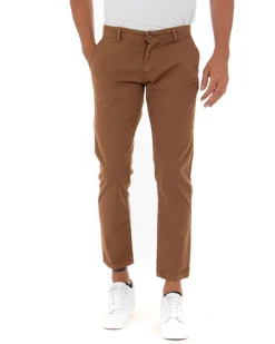 Pantaloni Uomo Slim Cotone Elastico Classico Tasche America Basic Camel GIOSAL-P5009A