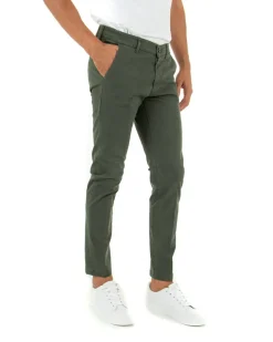 Pantaloni Uomo Tasca America Lungo Classico Slim Verde Militare GIOSAL-P5404A