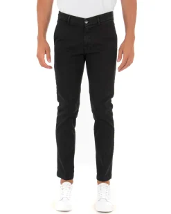 Pantaloni Uomo Tasca America Lungo Classico Slim Nero GIOSAL-P5405A
