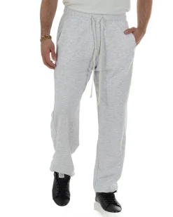Pantaloni uomo tuta balloon fit cotone leggero pantalaccio japan baggy grigio chiaro GIOSAL-P6440A