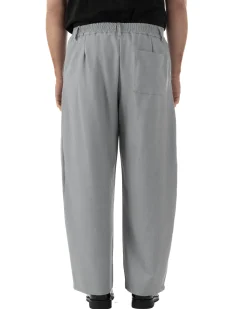 Pantaloni uomo viscosa baggy wide fit pinces estivo grigio GIOSAL-P6456A