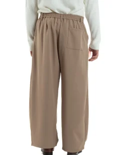 Pantaloni Uomo Viscosa Baggy Wide Fit Pinces Beige P6382A