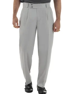 Pantaloni uomo viscosa baggy fondo ampio vita alta pinces grigio GIOSAL-P6482A