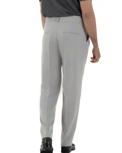 Pantaloni uomo viscosa baggy fondo ampio vita alta pinces grigio GIOSAL-P6482A