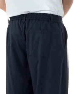 Pantaloni uomo viscosa baggy wide fit pinces estivo blu GIOSAL-P6458A