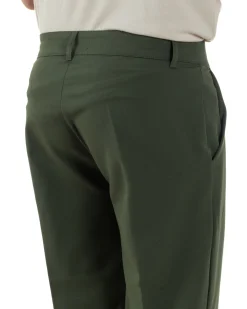Pantaloni Uomo Viscosa Capri Classico Tasche America Pinces Verde P6229A