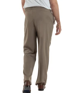 Pantaloni uomo viscosa wide leg coulisse pantalaccio nervatura beige GIOSAL-P6490A