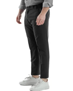 Pantaloni Viscosa Abbottonatura Allungata Basic Nero TCP1002A