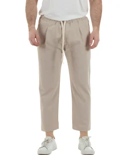Pantaloni Viscosa Jogger Beige TCP1007A