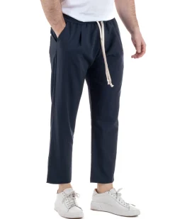 Pantaloni Viscosa Jogger Blu TCP1004A