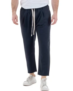 Pantaloni Viscosa Jogger Blu TCP1004A