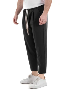 Pantaloni Viscosa Jogger Nero TCP1006A