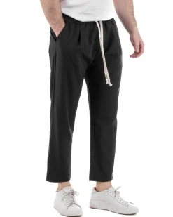 Pantaloni Viscosa Jogger Nero TCP1006A
