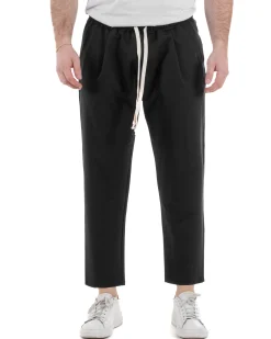 Pantaloni Viscosa Jogger Nero TCP1006A