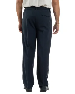 Pantaloni Viscosa Uomo Baggy Fondo Ampio Blu P5916A