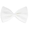 Papillon Farfalla Raso Uomo Unisex Cravattino Bianco Accessorio Elegante Cerimonia Casual Basic GIOSAL-CP1072A