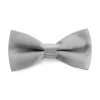 Papillon Farfalla Raso Uomo Unisex Cravattino Grigio Chiaro Accessorio Elegante Cerimonia Casual Basic GIOSAL-CP1062A