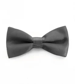 Papillon Farfalla Raso Uomo Unisex Cravattino Grigio Scuro Accessorio Elegante Cerimonia Casual Basic GIOSAL-CP1068A