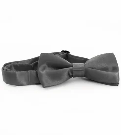 Papillon Farfalla Raso Uomo Unisex Cravattino Grigio Scuro Accessorio Elegante Cerimonia Casual Basic GIOSAL-CP1068A
