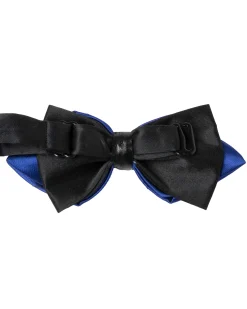 Papillon uomo unisex con punte elegante cerimonia bicolore tinta unita blu royal GIOSAL-CP1155A