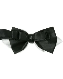 Papillon uomo unisex con punte elegante cerimonia bicolore tinta unita bianco GIOSAL-CP1154A