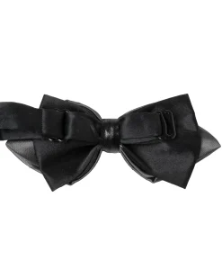 Papillon Uomo Unisex Con Punte Elegante Cerimonia Bicolore Tinta Unita Grigio Scuro GIOSAL-CP1135A