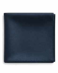Pochette da taschino uomo unisex fazzoletto satinato tinta unita blu GIOSAL-FZ1002A