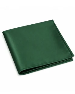 Pochette da taschino uomo unisex fazzoletto satinato tinta unita verde GIOSAL-FZ1001A