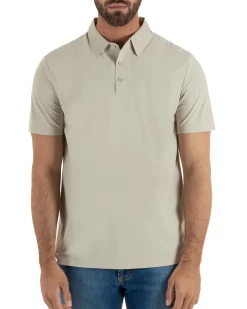 Polo uomo no-stiro stretch colletto con bottoni maglia basic beige GIOSAL-TS3291A
