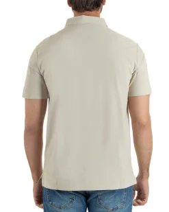 Polo uomo no-stiro stretch colletto con bottoni maglia basic beige GIOSAL-TS3291A