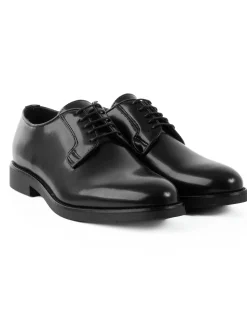 Scarpe Uomo Classiche Stringate Ecopelle Abrasivate Eleganti Cerimonia Derby Con Lacci Suola Di Gomma Casual Nero GIOSAL-S1277A