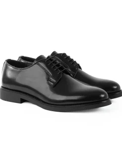 Scarpe Uomo Classiche Stringate Ecopelle Abrasivate Eleganti Cerimonia Derby Con Lacci Suola Di Gomma Casual Nero GIOSAL-S1277A