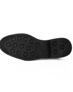 Scarpe Uomo Classiche Stringate Ecopelle Abrasivate Eleganti Cerimonia Derby Con Lacci Suola Di Gomma Casual Nero GIOSAL-S1277A