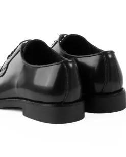 Scarpe Uomo Classiche Stringate Ecopelle Abrasivate Eleganti Cerimonia Derby Con Lacci Suola Di Gomma Casual Nero GIOSAL-S1277A