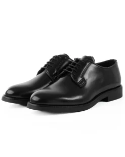 Scarpe Uomo Classiche Stringate Ecopelle Abrasivate Eleganti Cerimonia Derby Con Lacci Suola Di Gomma Casual Nero GIOSAL-S1277A