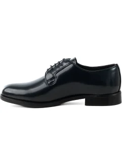 Scarpe Uomo Classiche Stringate Ecopelle Abrasivate Eleganti Cerimonia Derby Con Lacci Suola Di Cuoio Casual Blu GIOSAL-S1276A