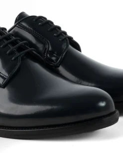 Scarpe Uomo Classiche Stringate Ecopelle Abrasivate Eleganti Cerimonia Derby Con Lacci Suola Di Cuoio Casual Blu GIOSAL-S1276A