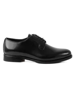Scarpe Uomo Classiche Stringate Ecopelle Abrasivate Eleganti Cerimonia Derby Con Lacci Suola Di Cuoio Casual Nero GIOSAL-S1275A