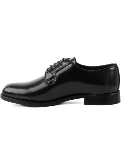 Scarpe Uomo Classiche Stringate Ecopelle Abrasivate Eleganti Cerimonia Derby Con Lacci Suola Di Cuoio Casual Nero GIOSAL-S1275A