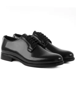 Scarpe Uomo Classiche Stringate Ecopelle Abrasivate Eleganti Cerimonia Derby Con Lacci Suola Di Cuoio Casual Nero GIOSAL-S1275A