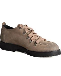 Scarpe Uomo Mocassini Ingegnere Con Ganci E Lacci Casual Camoscio Tinta Unita Beige GIOSAL-S1254A