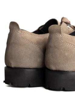 Scarpe Uomo Mocassini Ingegnere Con Ganci E Lacci Casual Camoscio Tinta Unita Beige GIOSAL-S1254A