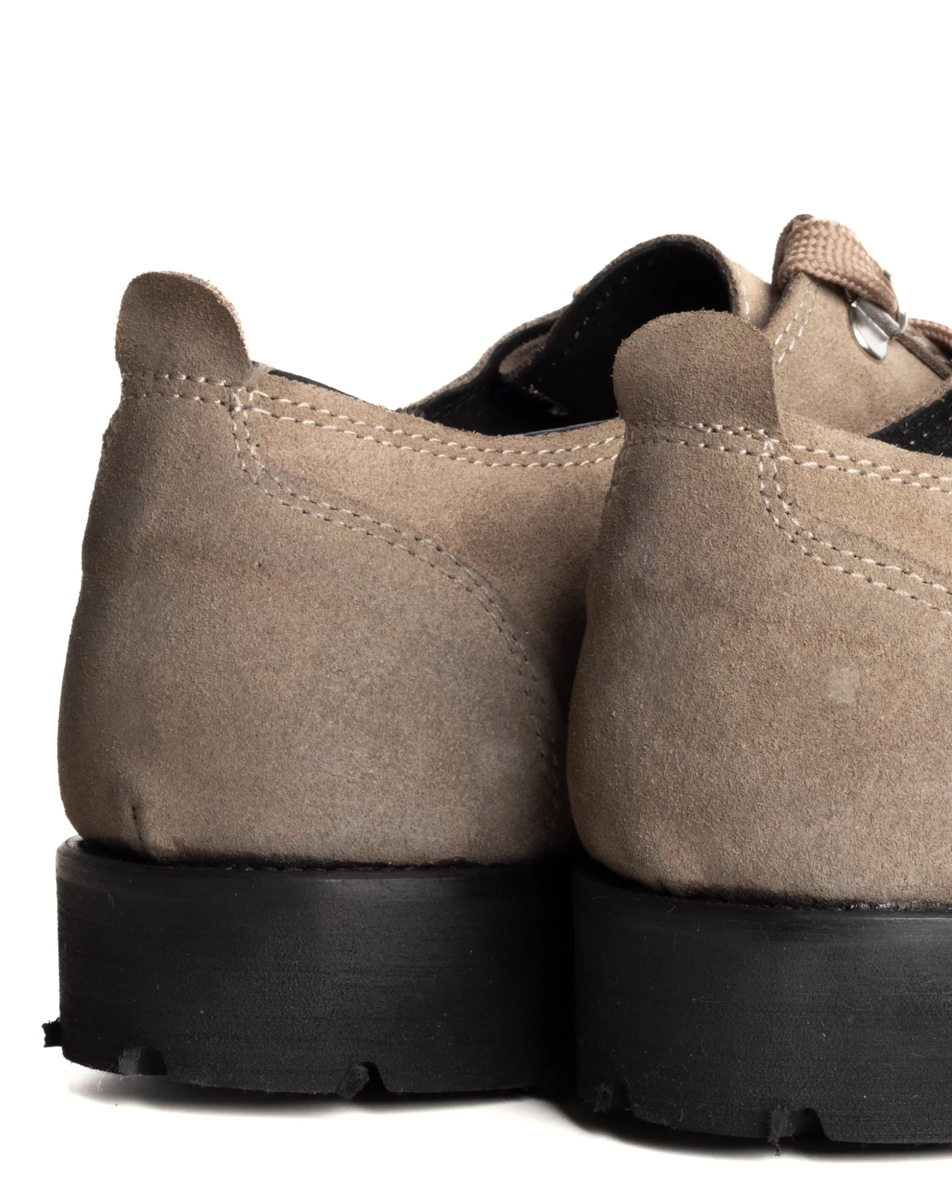 Scarpe Uomo Mocassini Ingegnere Con Ganci E Lacci Casual Camoscio Tinta Unita Beige GIOSAL-S1254A