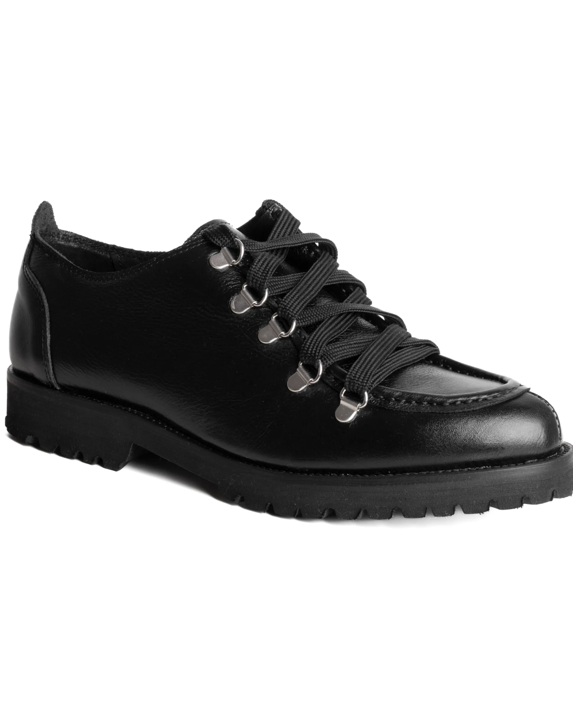 Scarpe Uomo Mocassini Ingegnere Con Ganci E Lacci Casual Ecopelle Tinta Unita Nero GIOSAL-S1255A